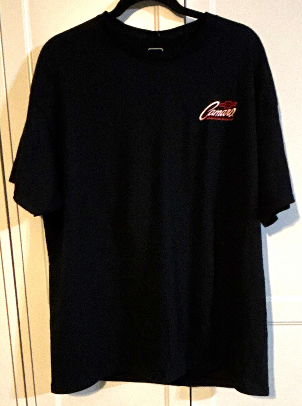 GM Chevrolet Camaro Men's XL Black Crew Neck Short Sleeve Graphic Jersey Tee